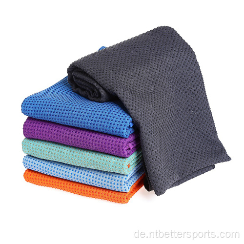 Großhandel ohne Rutschmikrofasel-Yoga-Handtuch mit PVC-Punkten